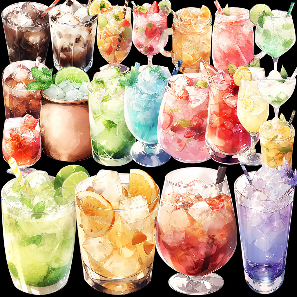 Cocktail 50 Illustrations (Transparent PNG)