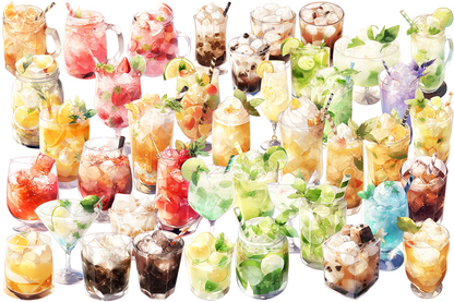 Cocktail 50 Illustrations (Transparent PNG)