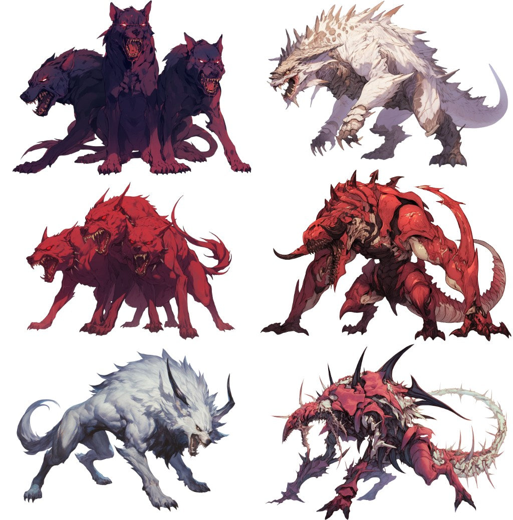 Demon 50 Illustrations (Transparent PNG)