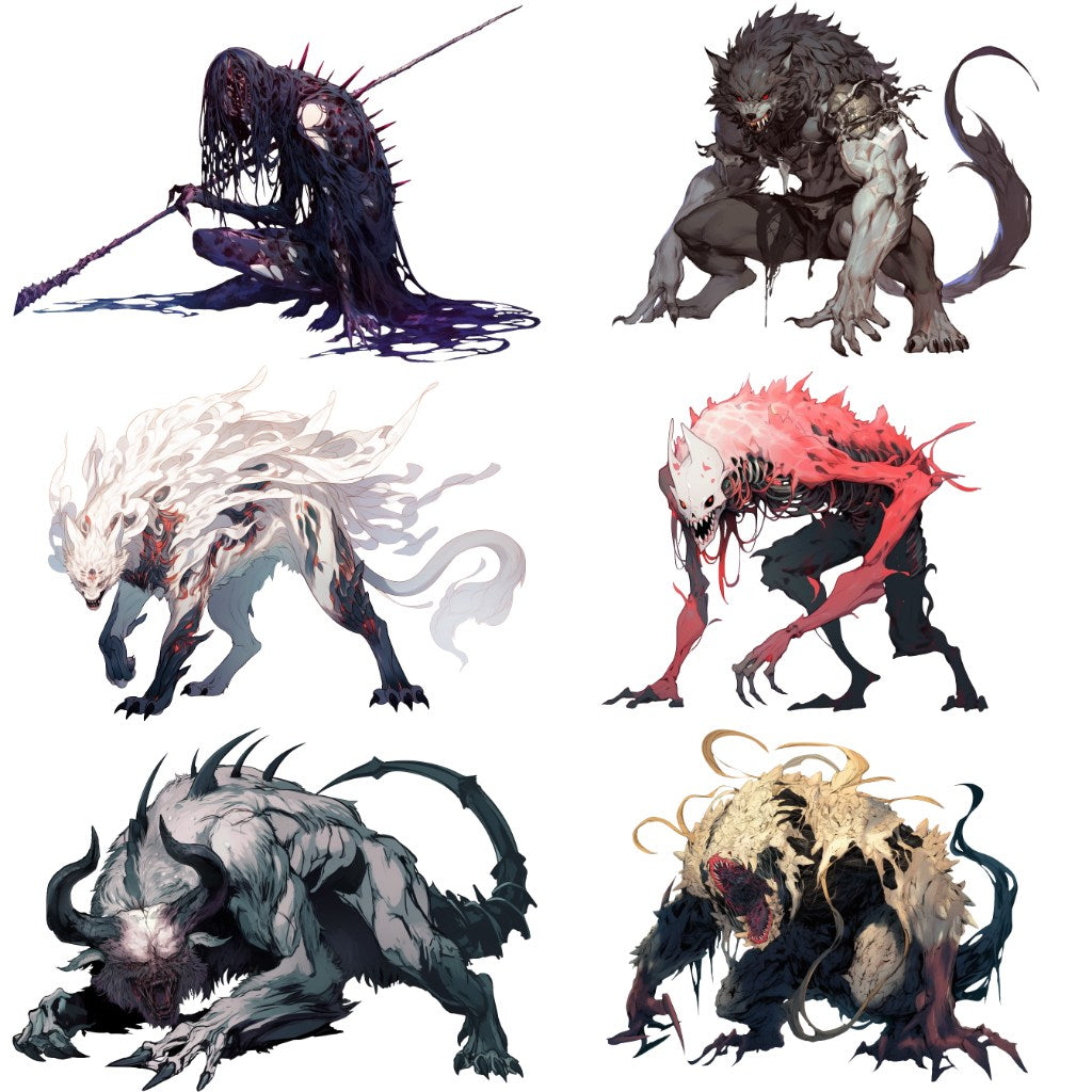 Demon 50 Illustrations (Transparent PNG)