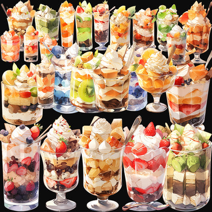 Parfait 50 Illustrations (Transparent PNG)