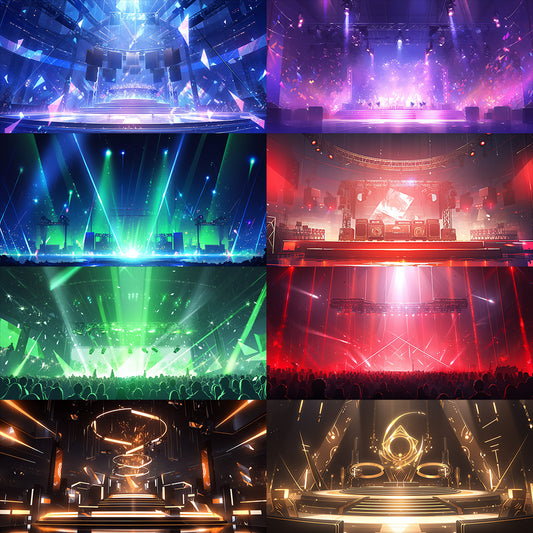 Stage No.1  100 background illustrations